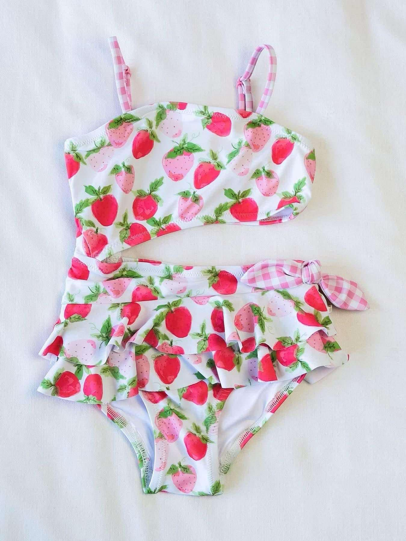 S0526 Strawberry Sling Swimsuit