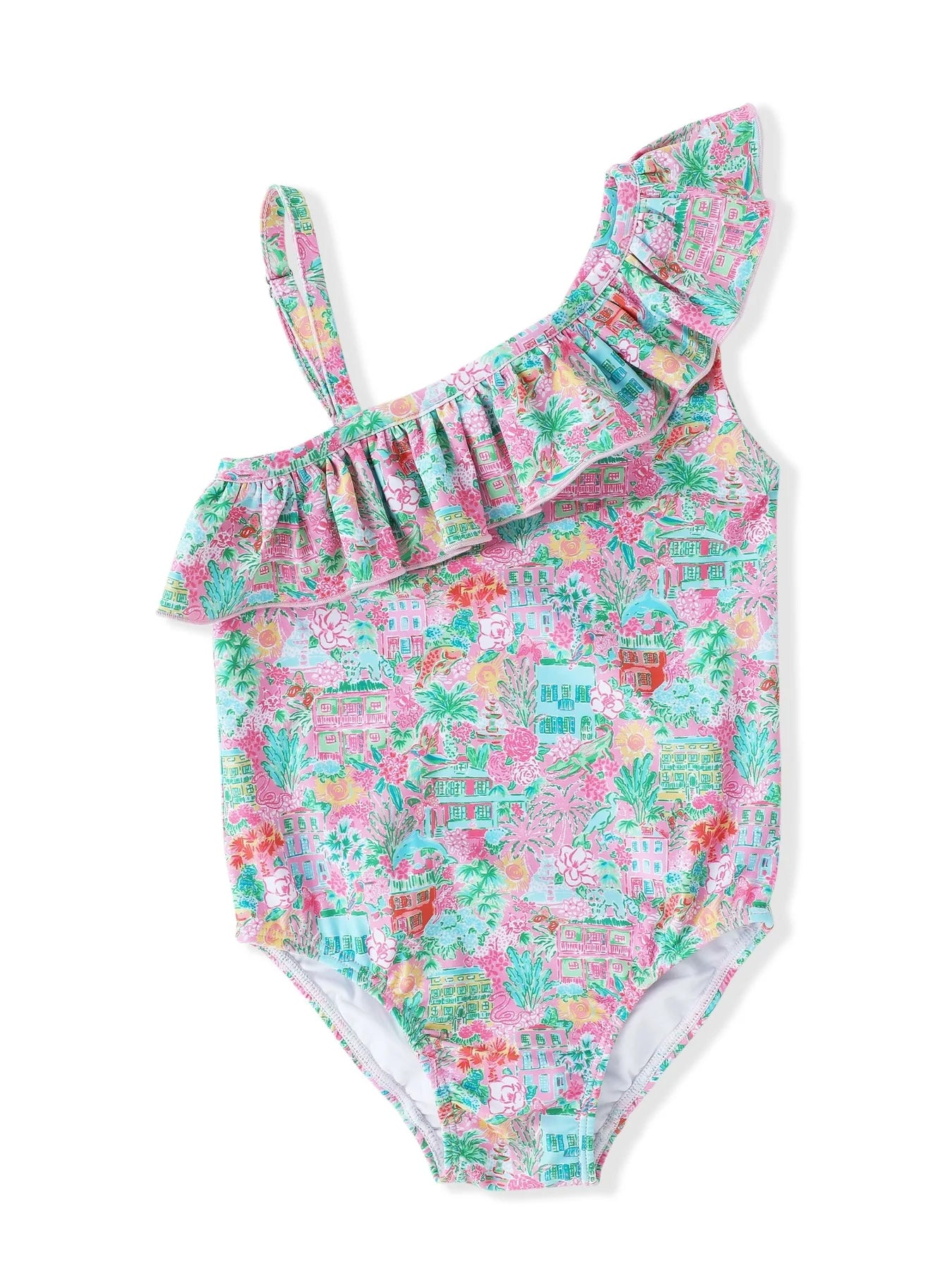 3.8S0540 Strapless Flower Swimsuit