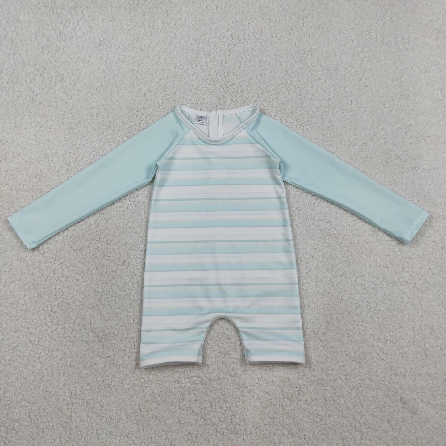 3.30 Sibling Baby Boys Light Blue Stripe Top Pockets Shorts Swimsuits