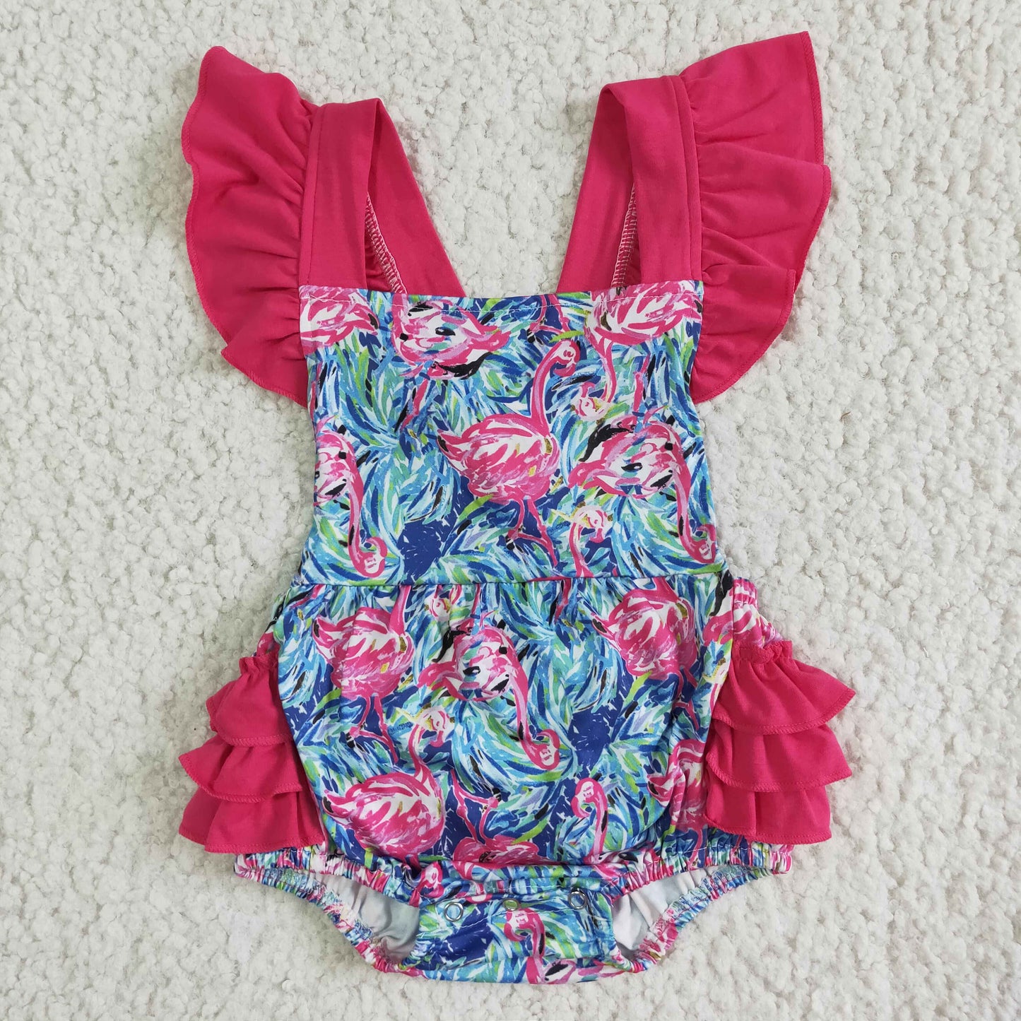 4.12 SR0038 Rose red flower toddler clothes