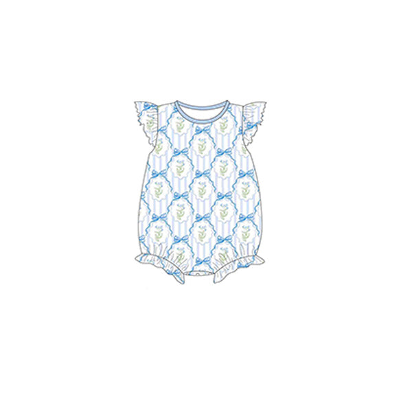 SR2755 blue bow toddler clothes