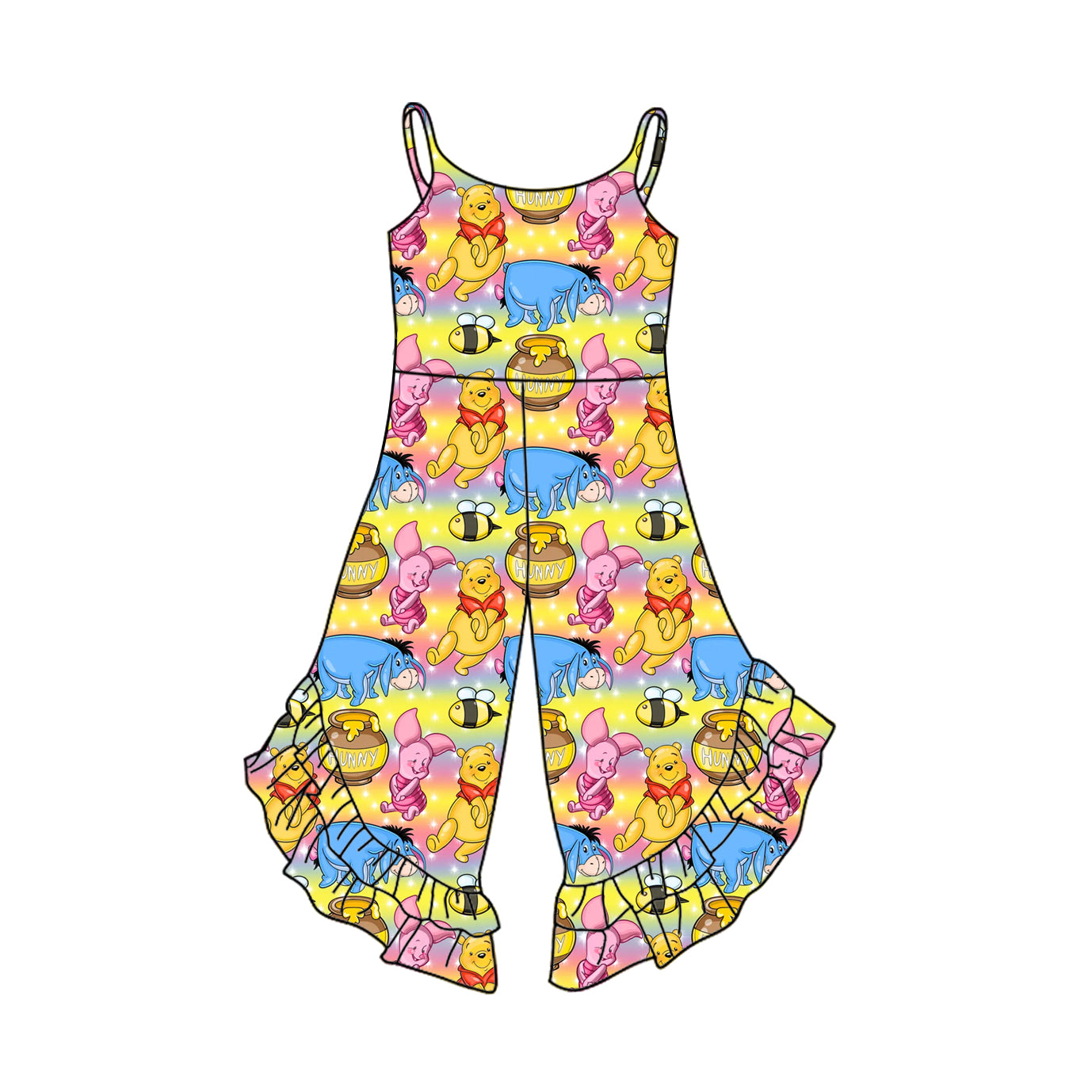 3.7SR2831 Winnie the Pooh suspender jumpsuit