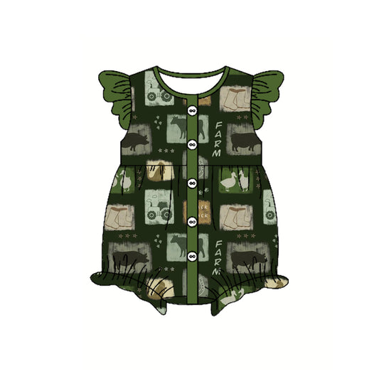 3.12SR2873 Girls Green Duck Toddler Clothes
