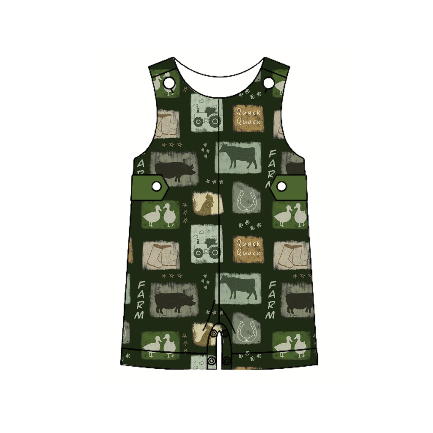 3.12SR2874 Boys Green Duck Toddler Clothes