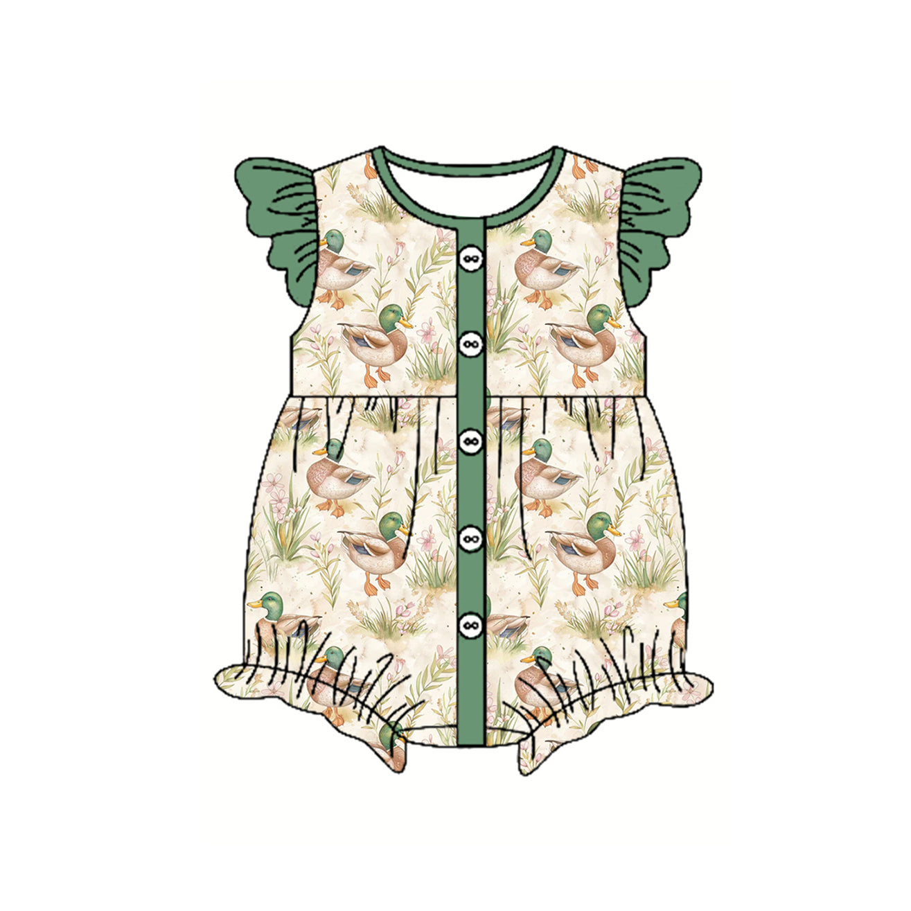 3.12SR2875 Cartoon duck toddler clothes