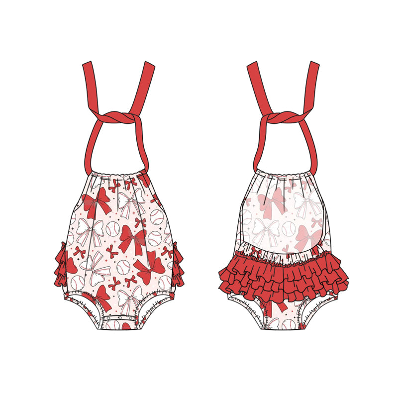 3.13SR2885 Bow Baseball Toddler Clothes
