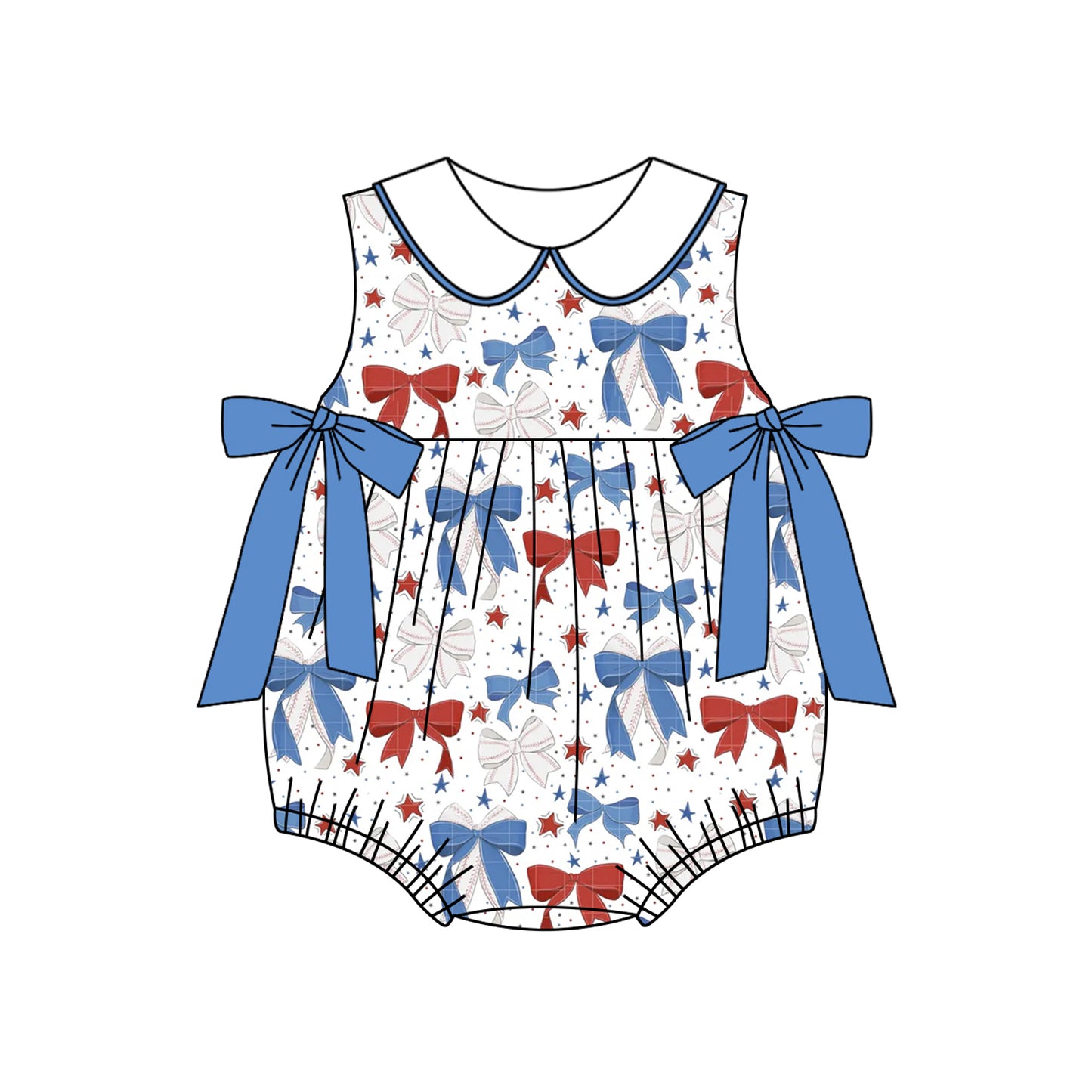 3.13SR2886 Blue Bow Toddler Clothes