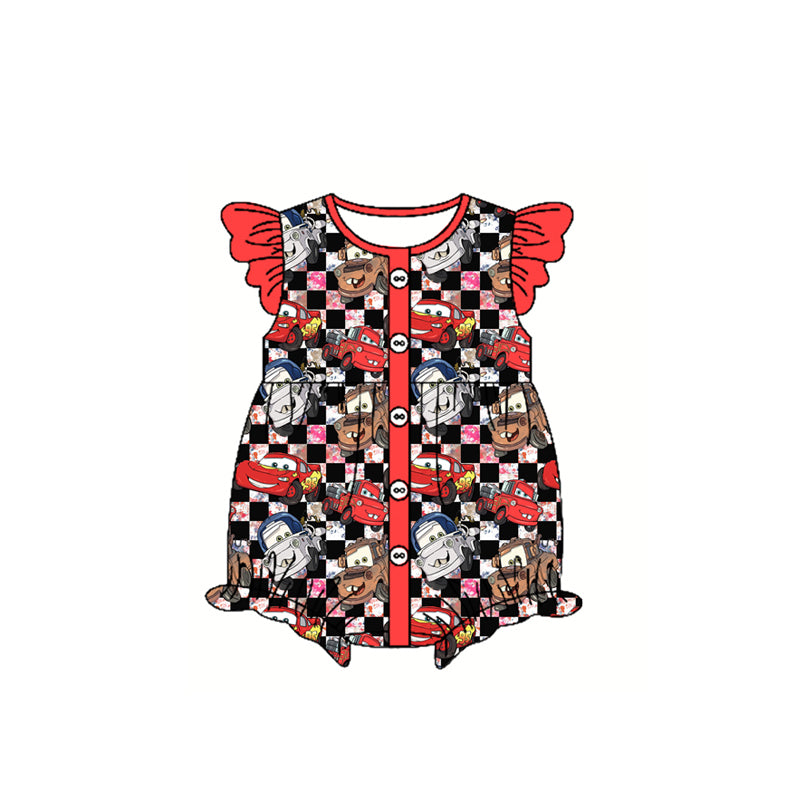 3.8SR2898 Girls Cartoon Car Toddler Clothes
