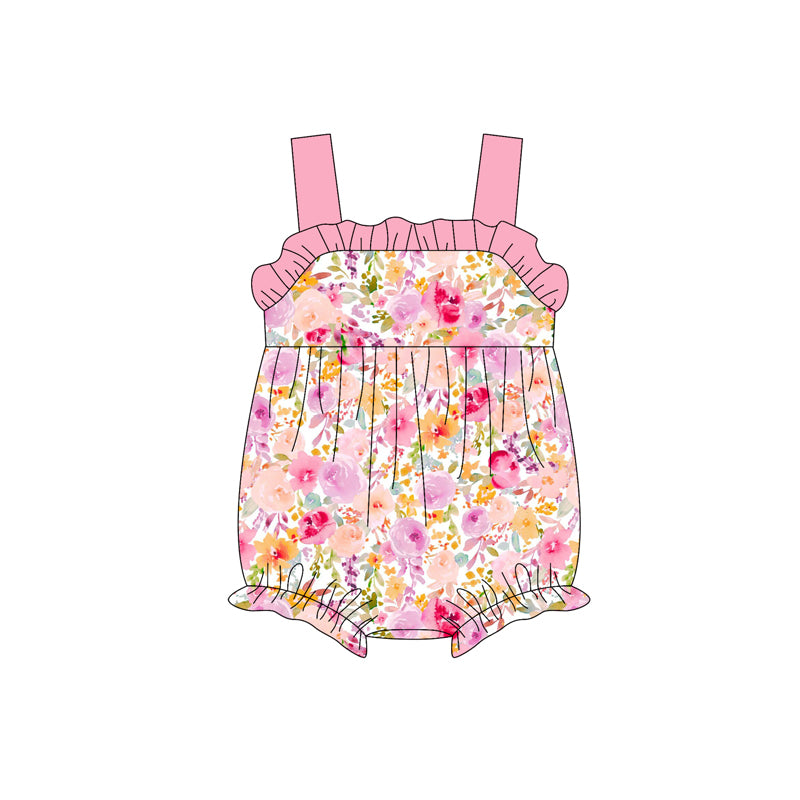 3.14SR2912 Pink Flower Suspender Toddler Clothes