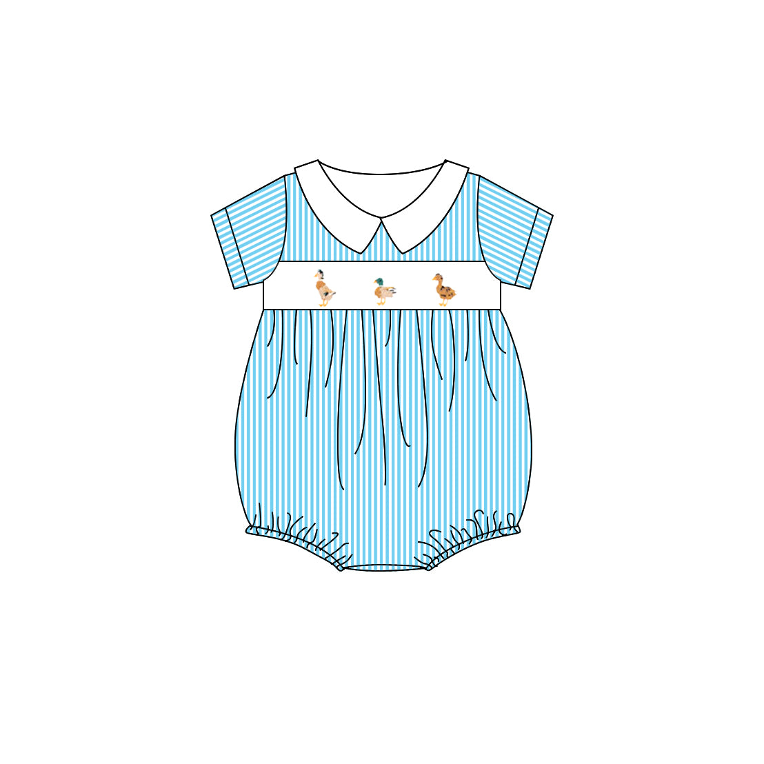 3.22SR2992smock duck cartoon toddler clothes