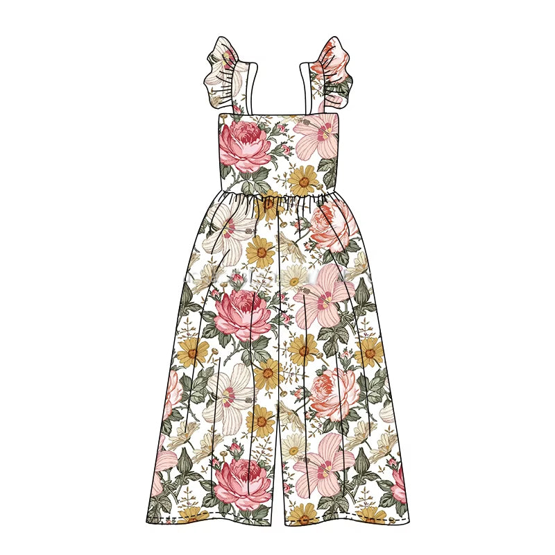 4.3SR3053 Colorful flower jumpsuit