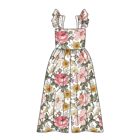 4.3SR3053 Colorful flower jumpsuit