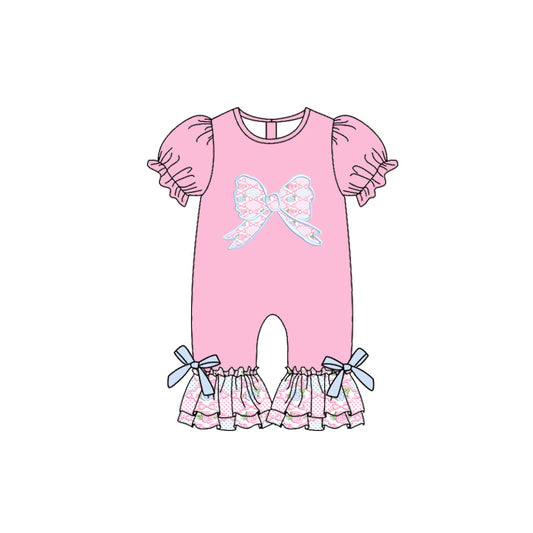 5.21SR3113 Pink Bow Short Sleeve Toddler Clothes