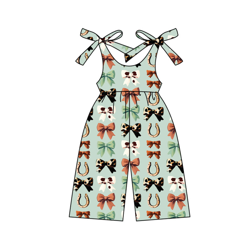 5.22 SR311 Ink-Pattern Bowknot Suspender Bodysuit