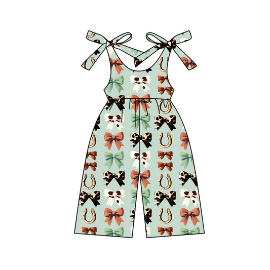 5.22 SR311 Ink-Pattern Bowknot Suspender Bodysuit