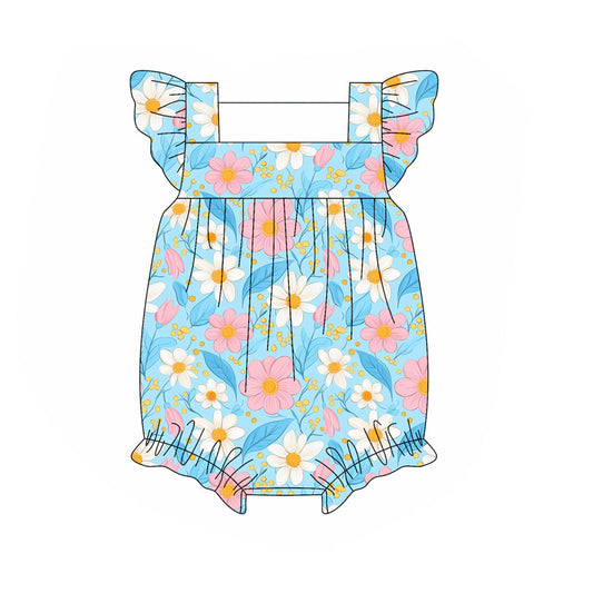 5.28SR3129 Colorful flower toddler clothes