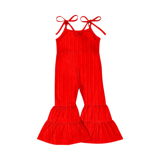 6.6SR3161 Red suspender jumpsuit