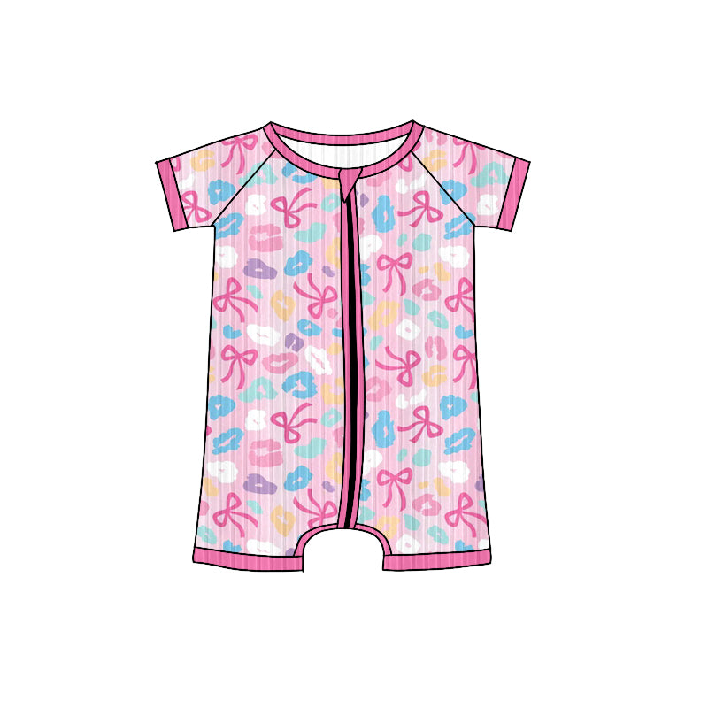 6.7SR3165 Bow Leopard Print Toddler Clothes