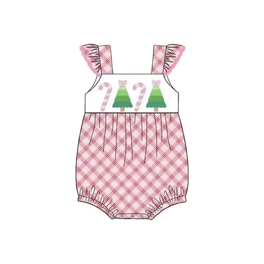 6.10SR3168 Christmas tree pink candy toddler clothes