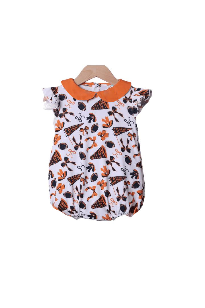 7.26 SR3195 Orange bow rugby short-sleeved toddler uniform