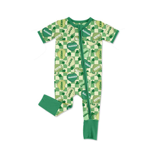 X929 SR3238 Green Four-Leaf Clover Toddler Clothes