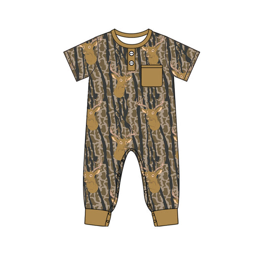 X926 SR3247 Camouflage Deer romper