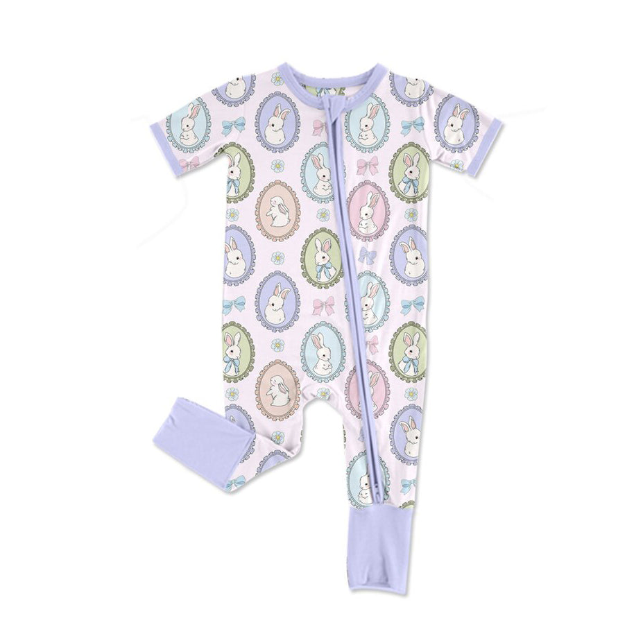 X10.30 SR3274 Purple Bunny Easter Zipper Crawler