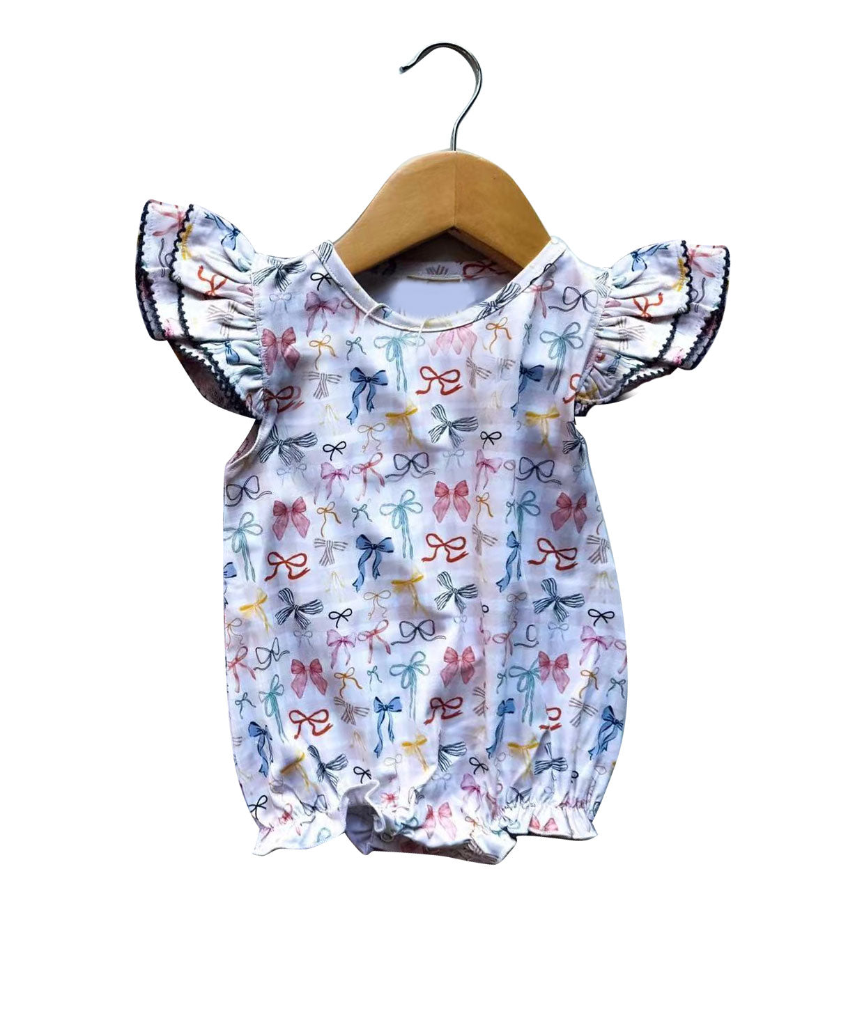 X10.31 SR3284 Bow-tie Flutter Sleeve Crawling Suit