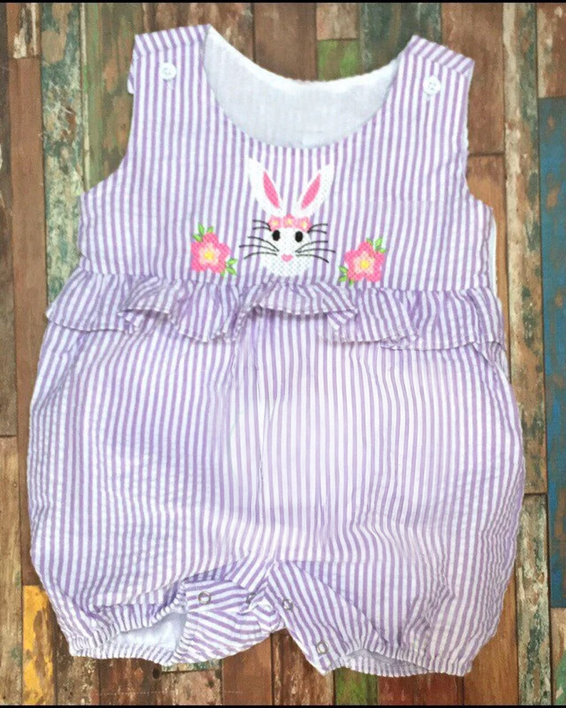 X10.24 SR3379 Purple Striped Bunny Toddler Clothes