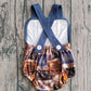 SR3925Baby Boys Strap Deer Camo Checked Hunting Rompers