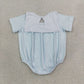 NEW RTS NO MOQ milk silk SR4075 Embroidery Truck House Baby Boys Farm Stripe Rompers