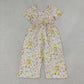 NEW RTS NO MOQ milk silk SR4196 Baby Girls Colorful Flower Short Sleeve Romper Jumpsuit Casual Outfit