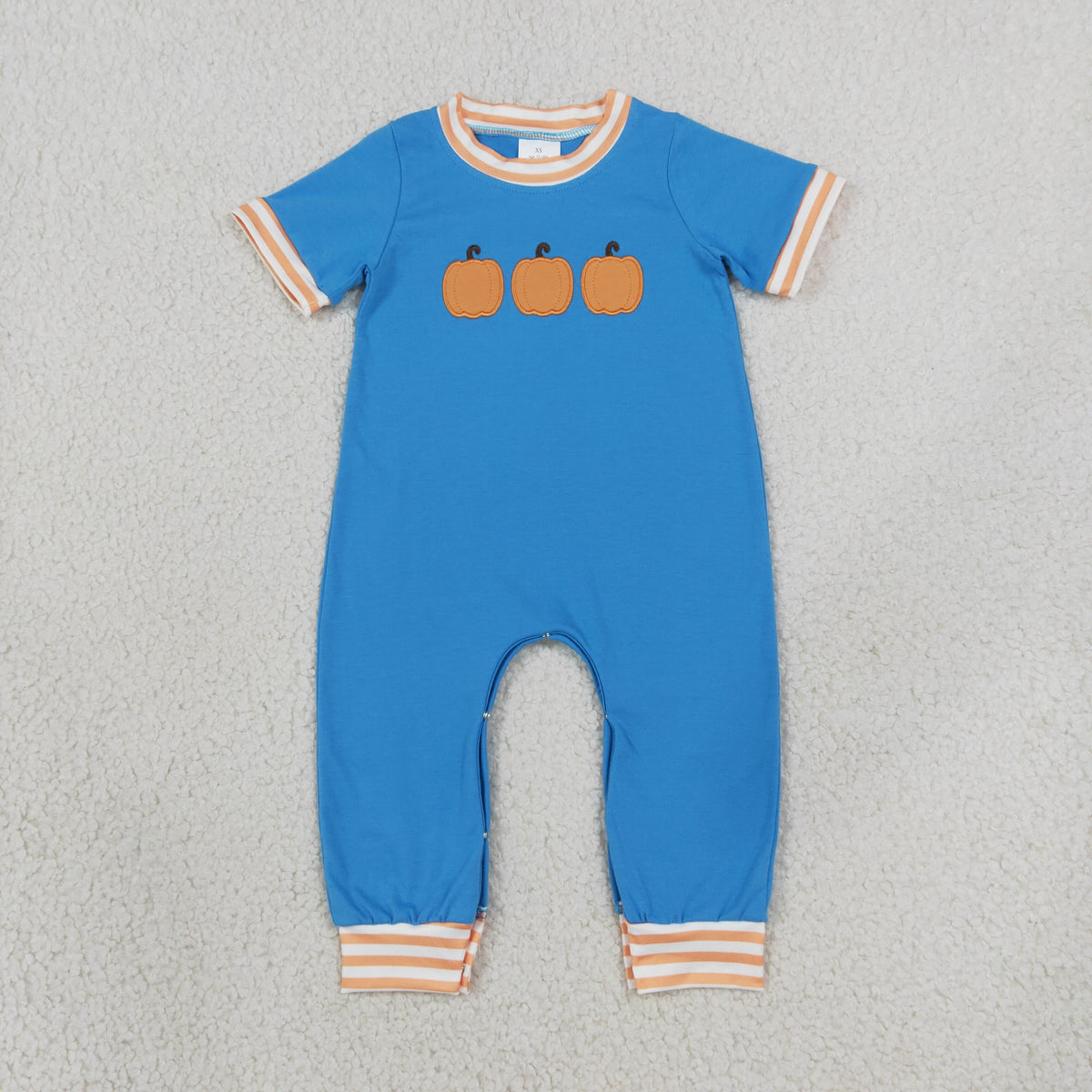 RTS NO MOQ Sibling milk silk Embroidery Baby Boys Girls Short Sleeve Romper Top Pants Ruffle Dress Toddler Fall Clothes Pumpkin Print Stripe Outfit