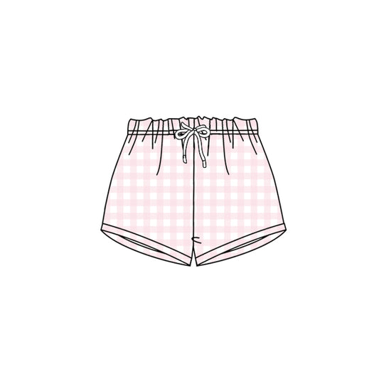 3.3SS0456 Pink plaid shorts