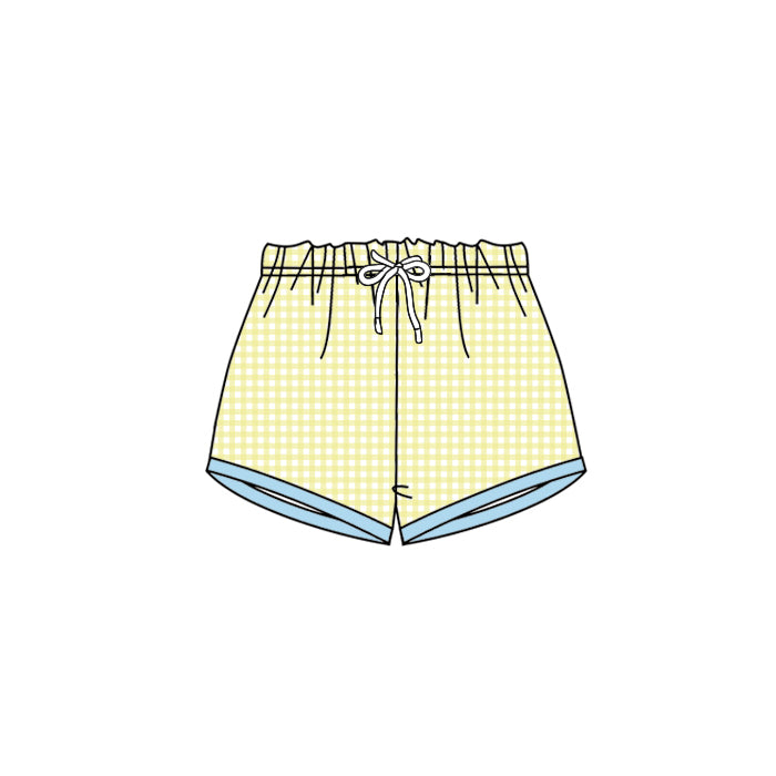 3.3SS0458 Yellow plaid shorts