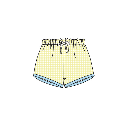3.3SS0458 Yellow plaid shorts