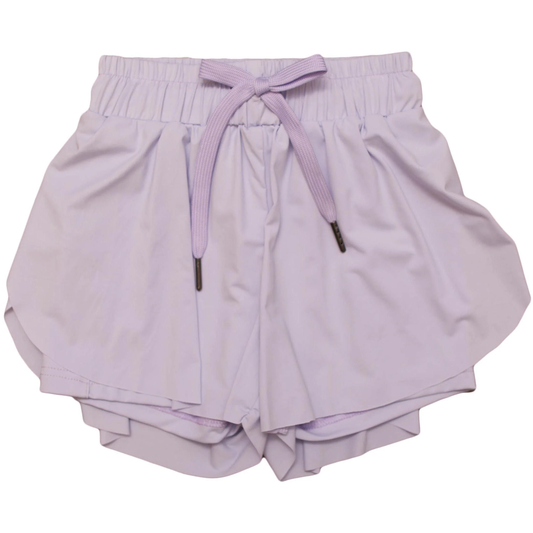 3.26SS0520 Purple Girls Yoga Shorts