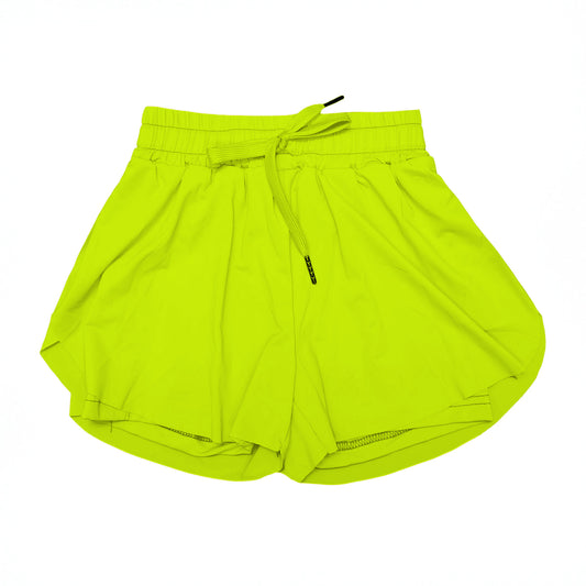 3.26SS0554 Fluorescent Green Girls Yoga Shorts