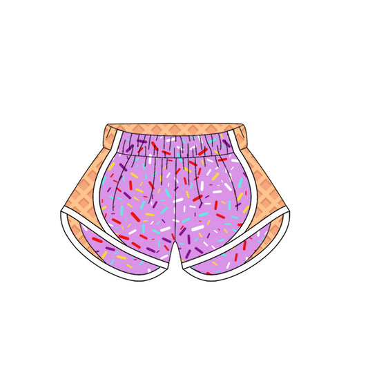 3.29SS0576 Adult purple yoga shorts