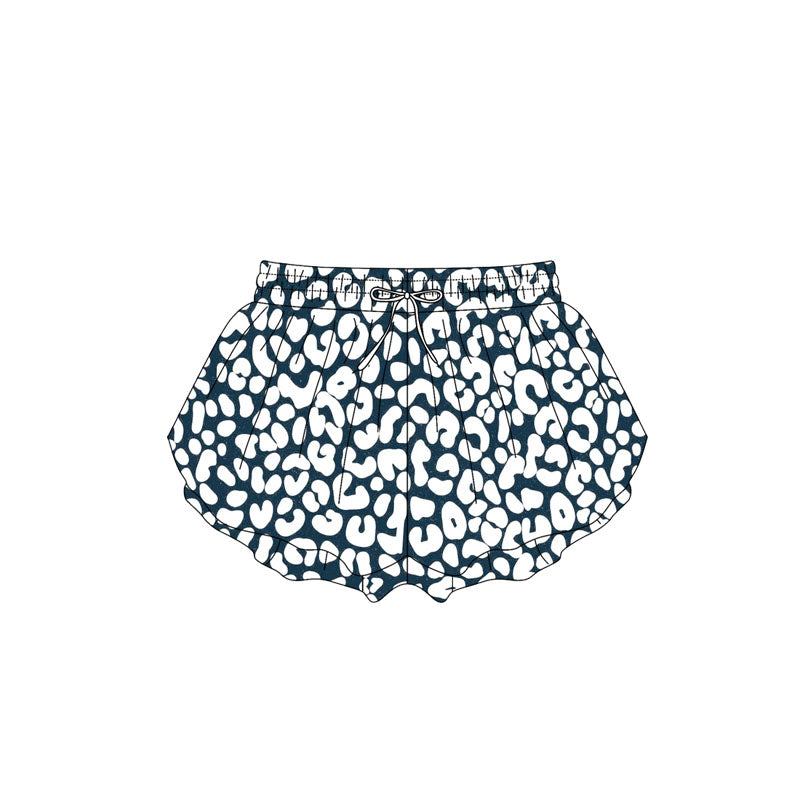 3.31SS0589 Black leopard print shorts