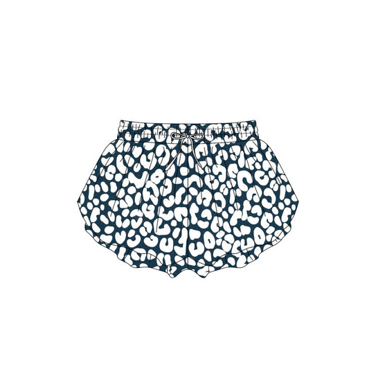 3.31SS0589 Black leopard print shorts