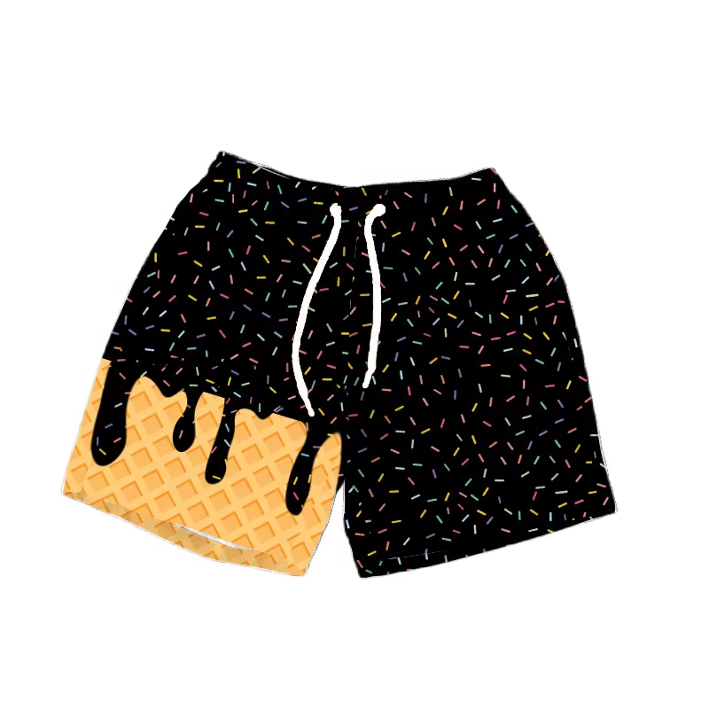 6.9SS0624 Black drawstring shorts