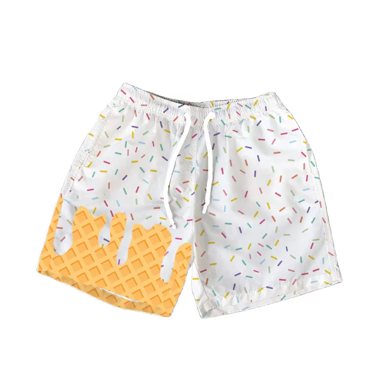 6.9SS0625 White drawstring shorts