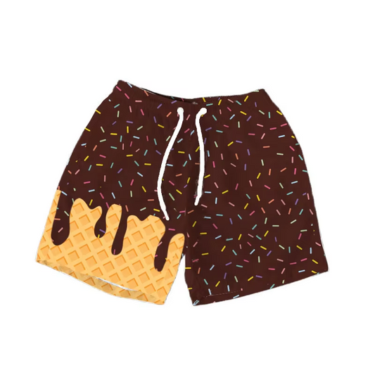 6.9SS0626 Brown drawstring shorts
