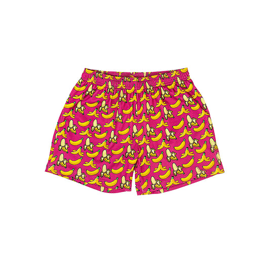 7.5SS0633 Yellow Banana Elastic Shorts