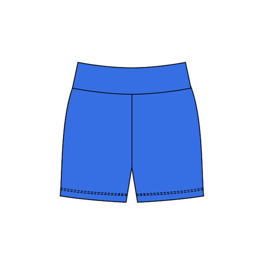 X10.24 SS0729 Solid Blue Yoga Shorts