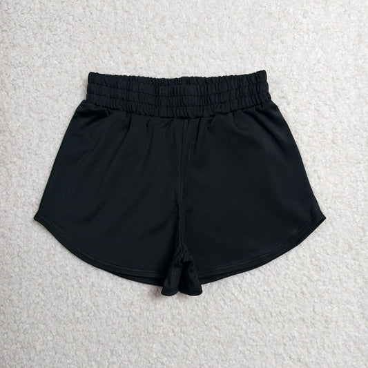RTS NO MOQ Yoga SS0896 Baby Girls Black Yoga Active Sport Shorts Bottom