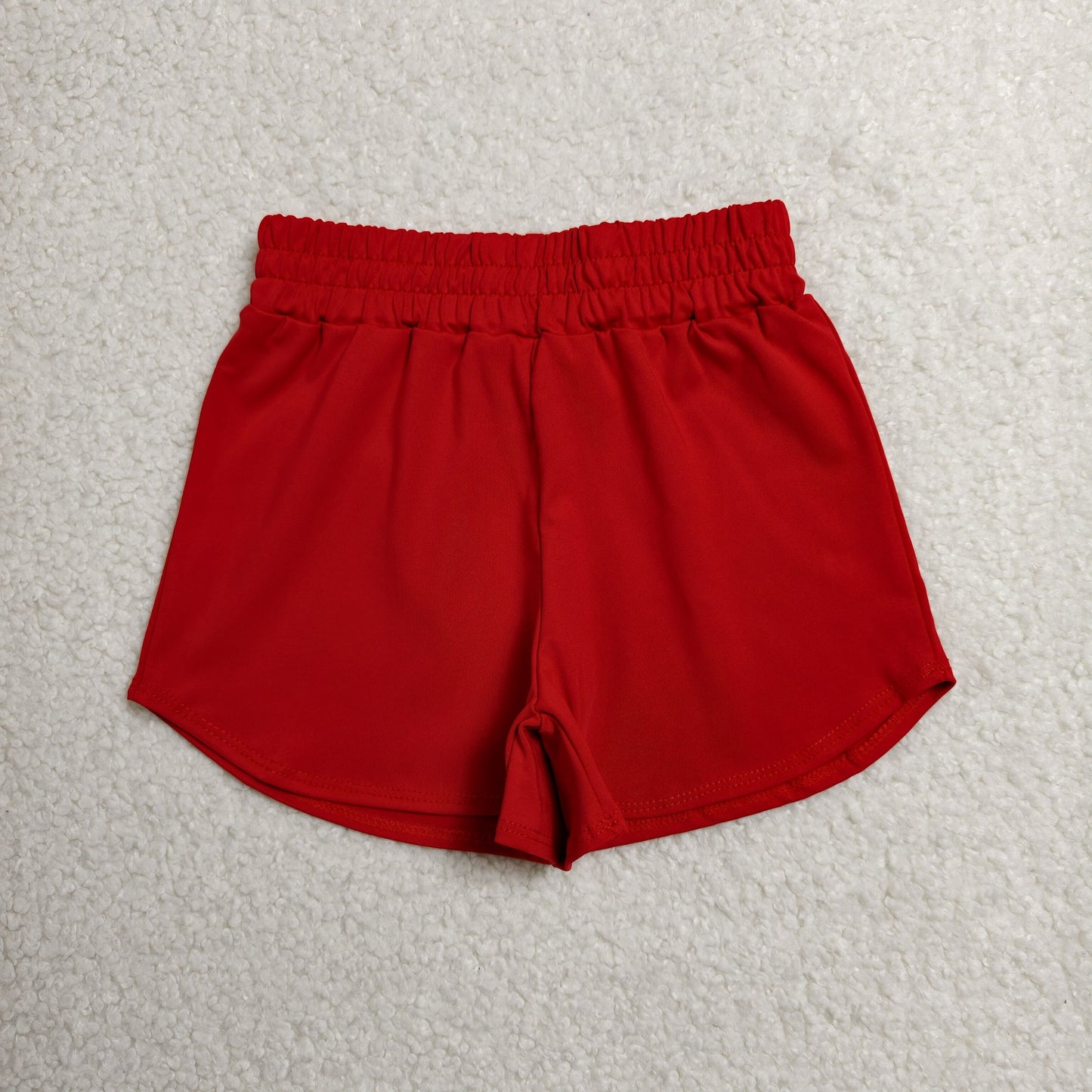 RTS NO MOQ Yoga SS0901 Baby Girls Red Yoga Active Sport Shorts Bottom