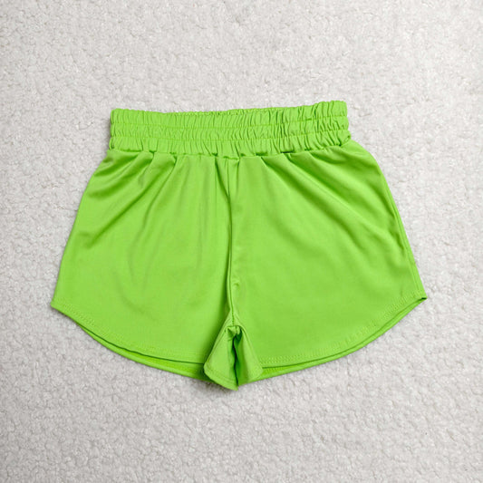 RTS NO MOQ Yoga SS0903 Baby Girls Light Green Yoga Active Sport Shorts Bottom