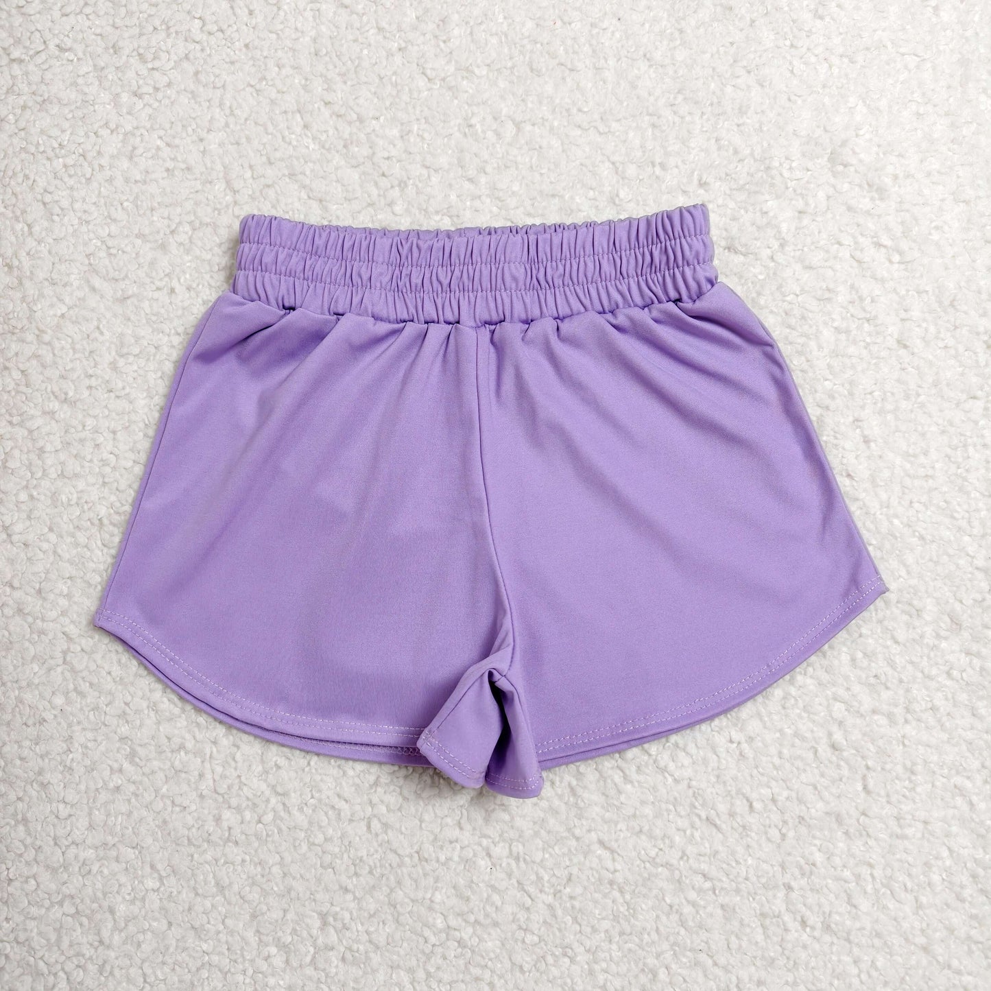 RTS NO MOQ Yoga SS0905 Baby Girls Purple Yoga Active Sport Shorts Bottom